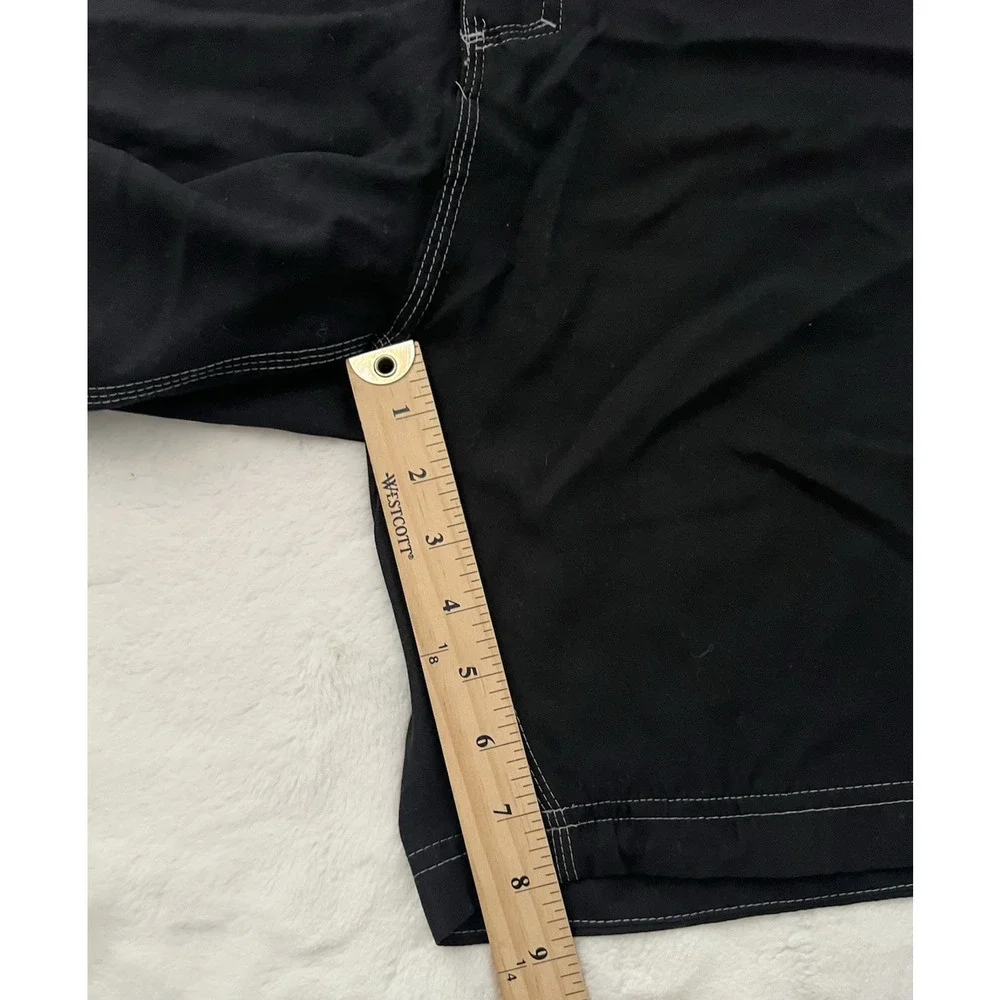 Burnside Mens Size 36 Black Board Shorts Surf Swim Trunks Drawstring NWT